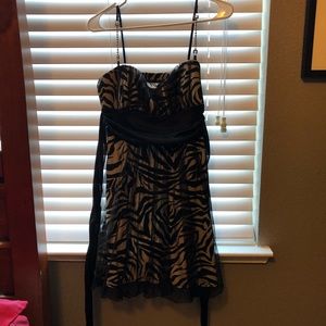 zebra print dress.